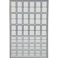 P54a 2 panel Sash Window Glazing bars Black (OO scale 1/76th)