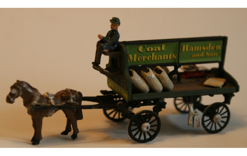 G3b NEW Large Horse Drawn Coat Cart Unpainted Kit (OO scale 1/76th)