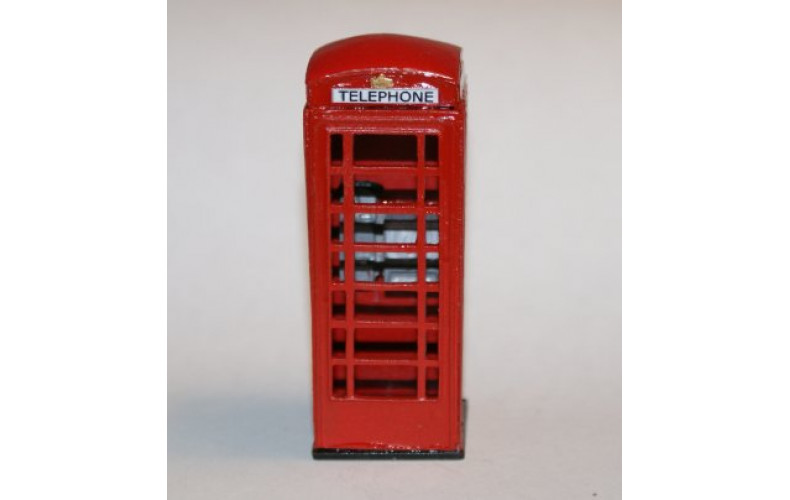 L3p Painted Red Telephone Box (O scale 1/43rd)