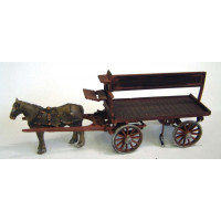 M22 Horse Drawn Coal / Brewery Cart Unpainted Kit O Scale 1:43