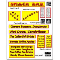 NT19 Waterslide Decals Caravan Snack Bar (N Scale 1/148th)