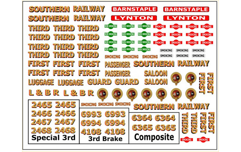 OP7a Decals L&B Coach (1/3rd comp or Spec 3rd or Brake) (O Scale 1/43rd)