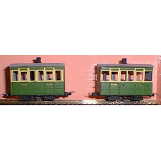 K10 Glyn Valley Coaches Set of 3 (1x1st, 2 x 3rd) (O scale 1/43rd)