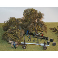 TR2 Tall Chopped down Tree, Forrester Figures and stumps (OO Scale 1/76th)