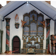 V20a Church interior Organ and figures Unpainted Kit OO Scale 1:76